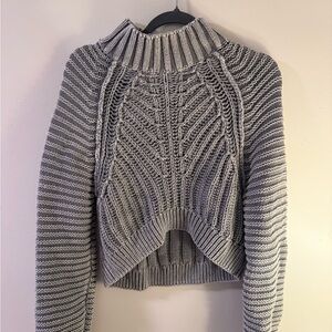 Free People Gray Cowl Neck Sweater